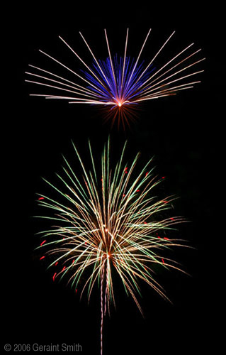 4th of July fireworks in Taos, New Mexico