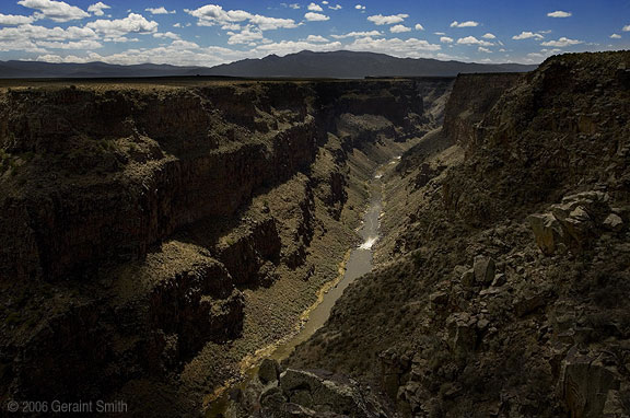 Rio Grande Gorge shadows, looking south to Picuris Peak