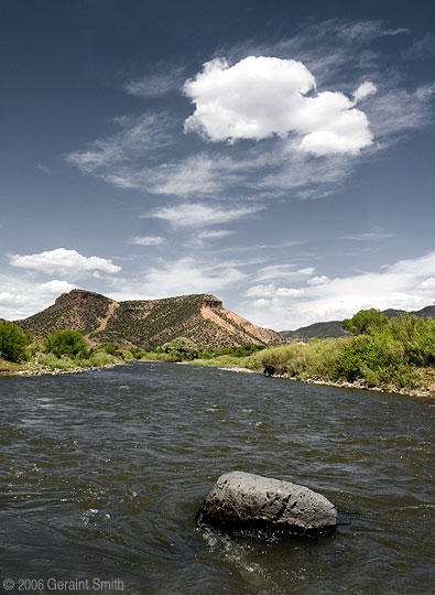 Rio Grande rock and cloud, Pilar NM