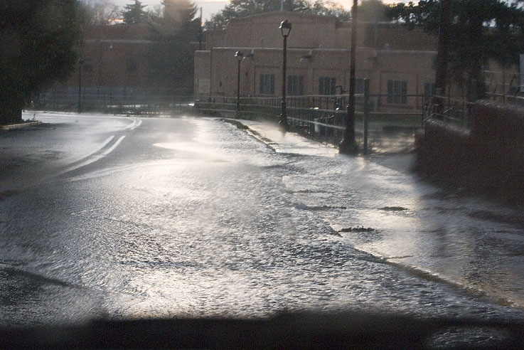 A Taos street river last weekend.