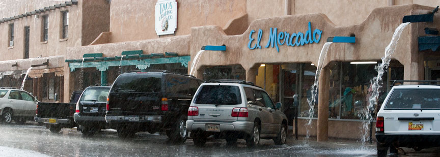 Taos Plaza rain spoutsTaos Plaza