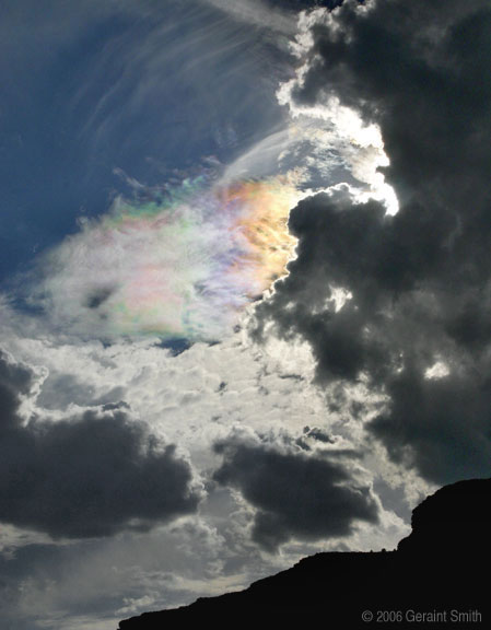 Rainbow in the clouds over the Rio Grande Gorge in Pilar, NM