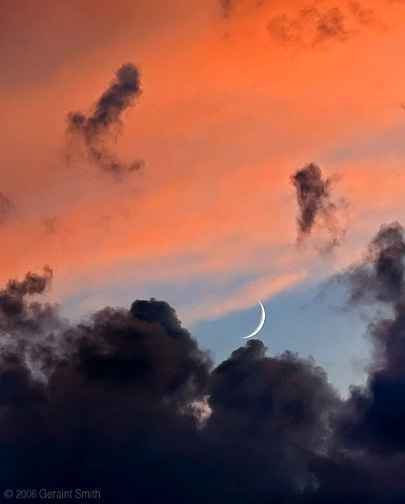 August's crescent moon