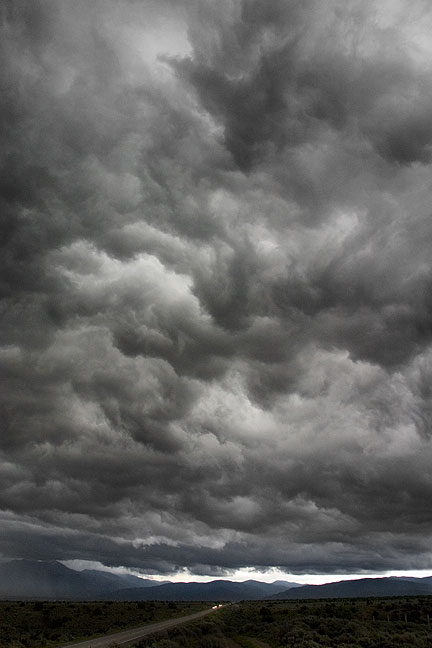 Storm cloud over Taos this week, taken from highway 68 south of town