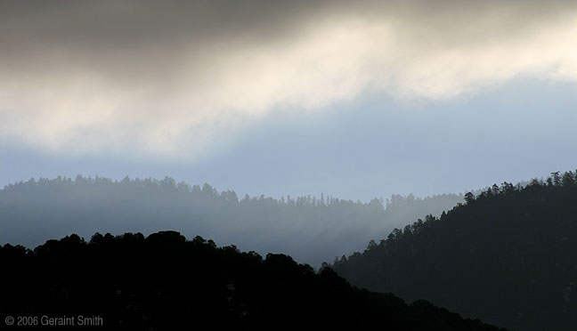 Morning light over the foothils of the Sangre de Cristo mountains, Taos, NM