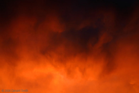 A firery sky over Taos