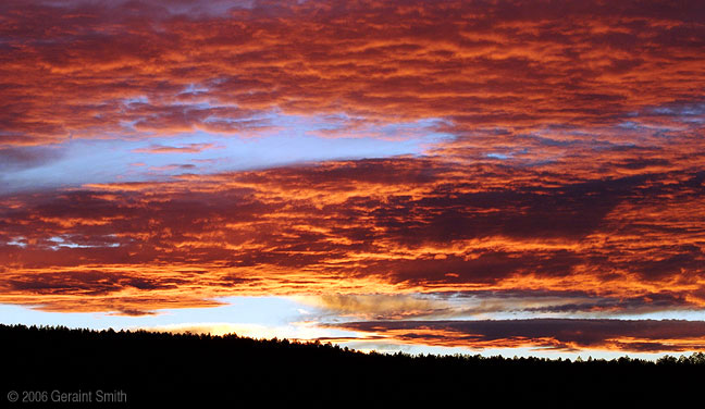 The sky over the High Road to Taos this week