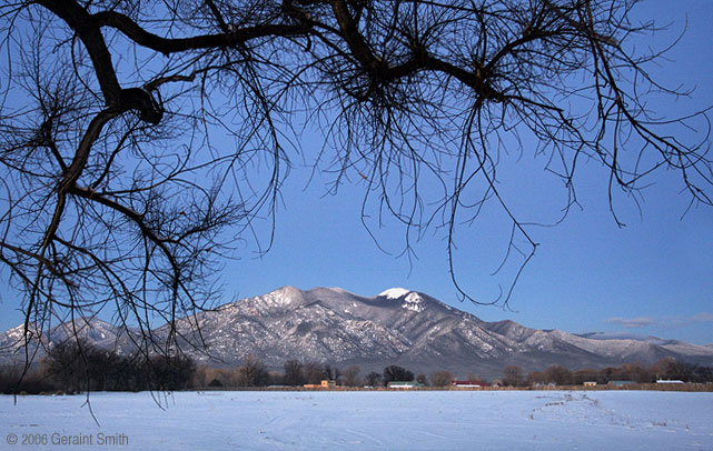 Winter Solstice light in Taos yesterday evening