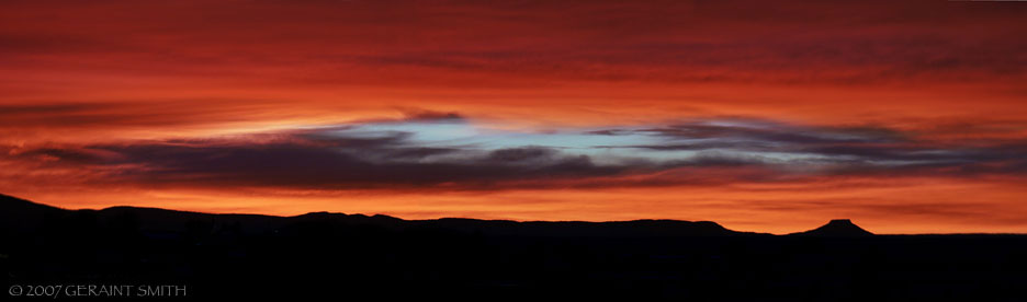"Into the blue" ... Cerro Pedernal (Flint Peak 9,862 feet) Last night's sunset southwest of Taos New Mexico