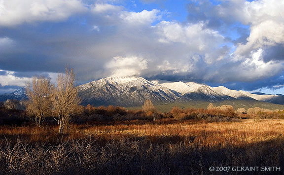 Taos Mountain meadow, and snows, Taos New Mexico