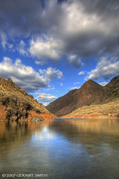 Clouds and colors yesterday evening along the Rio Grande south of Taos, New Mexico