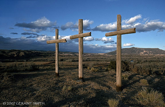 Three Crosses at the Morada in Abiquiu New Mexico