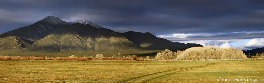 Taos Mountain ... early spring evening light