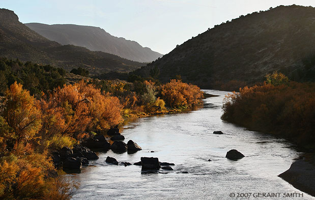 Rio Grande light, Orilla Verde Recreation Area, Pilar, NM