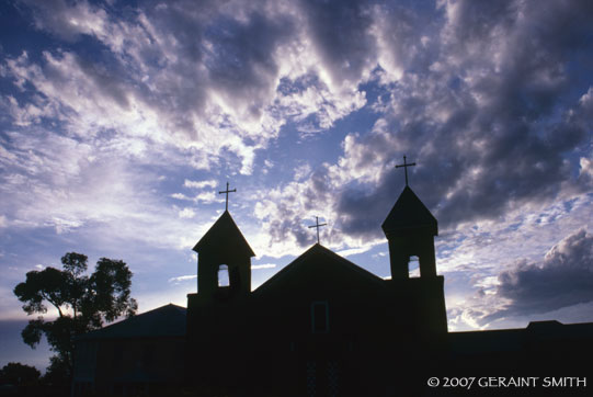 The church at Santa Cruz Plaza on the Camino Real, New Mexico
