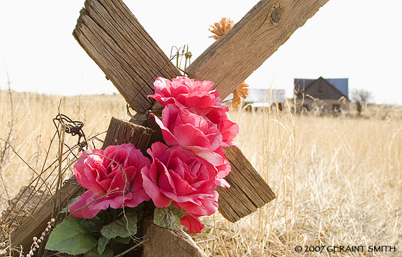 A grave marker in Sapello, near Las Vegas New Mexico