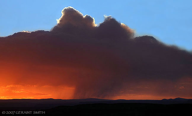 New Mexico mesa rain