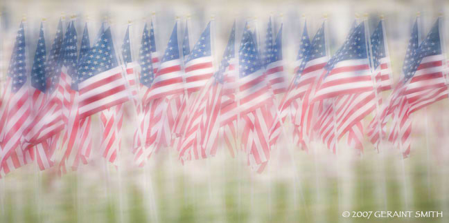 Driving by the field of 1000 flags Memorial Day weekend in Questa, NM