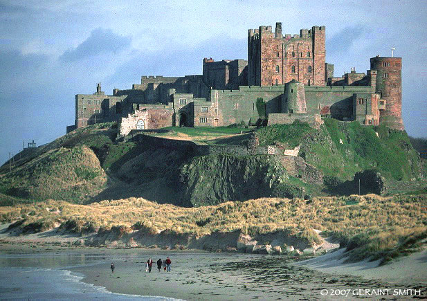 Bamburgh Castle on the north east coast of England