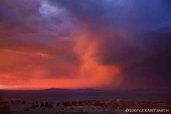 Mesa squall, a scene on the way home last night, Taos New Mexico