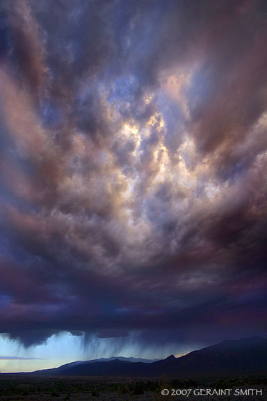 Storm cloud over theSangre de Cristo foothills