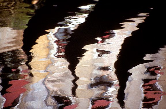 Gondola reflections in Venice, Italy