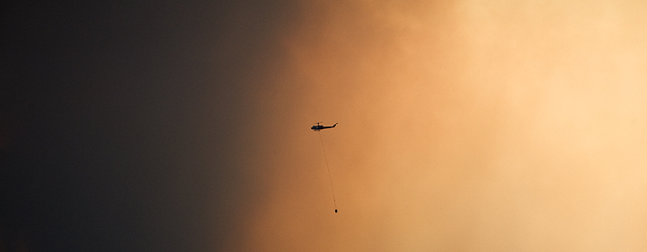 A fire burning west of Taos and the Rio Grande Gorge yesterday in New Mexico