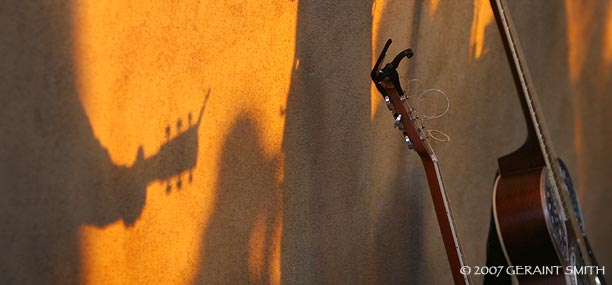 Evening shadows on the wall