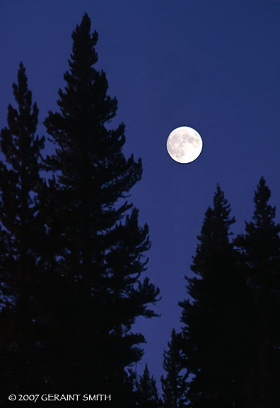 Moonrise at Lundy Lakein the Sierra Nevada, California