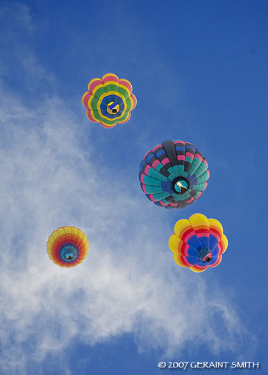 Up and away a scene from this week end's Taos Mountain Balloon Rally