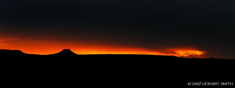 Signs of winter skies to come across the mesa to Cerro Pedernal