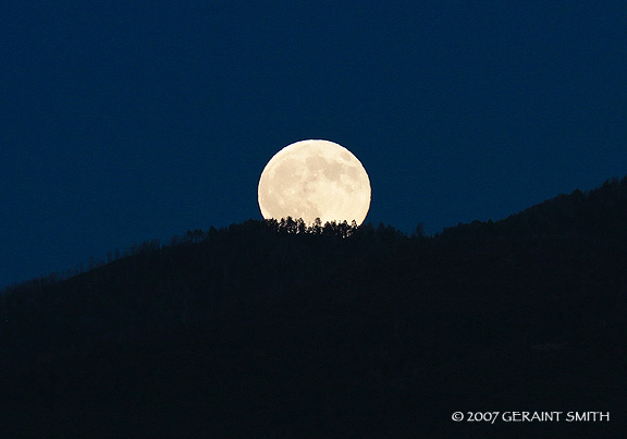 2007 September 26, Harvest moon rise last night over the Sangre de Cristo foothills near Taos Pueblo