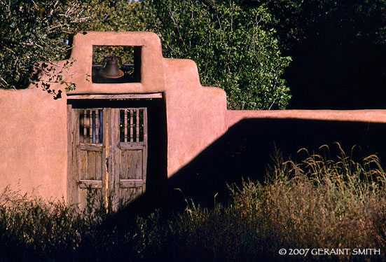 Evening light and shadows in Galisteo, NM