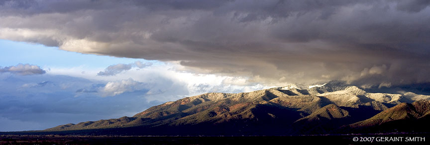 Yesterday evening's light on the Sangre de Cristos mountains