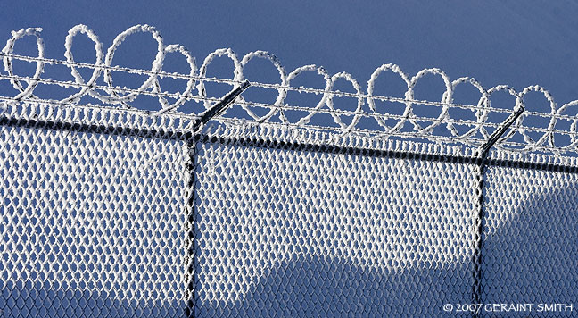 Snow fence in Taos, NM