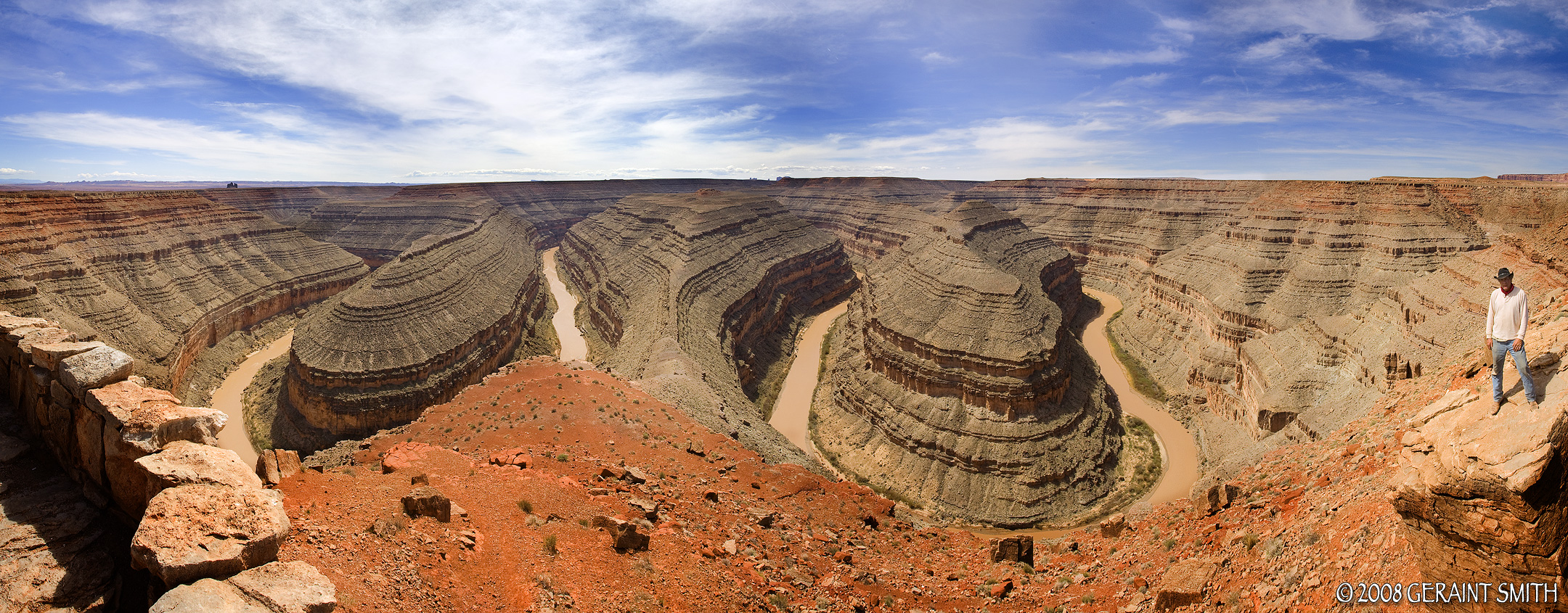 Goosenecks State Park on the San Juan River, Utah ... with a friend of mine giving the scene some scale!