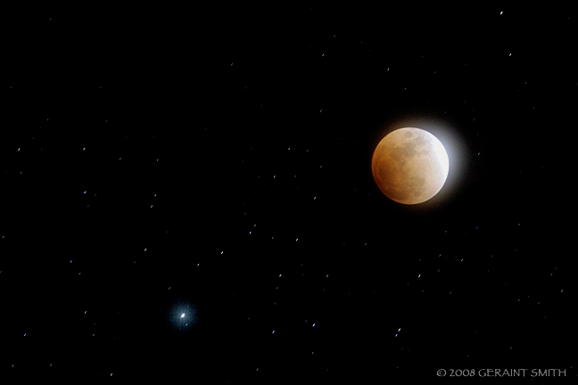 Lunar Eclipse February 20th taken at the Tres Piedras gas station on Highway 285, NM 