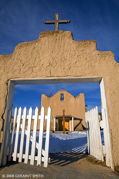 San Lorenzo de Picurís, It was a beautiful evening for a trip on the high road to Taos yesterday evening when we saw the light just perfect on the hand restored 200 year old church at Picuris Pueblo. 