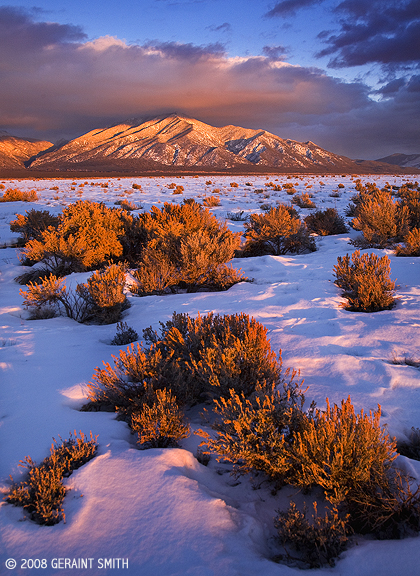 Taos Mountain SnowsThe exqusite winter light continues