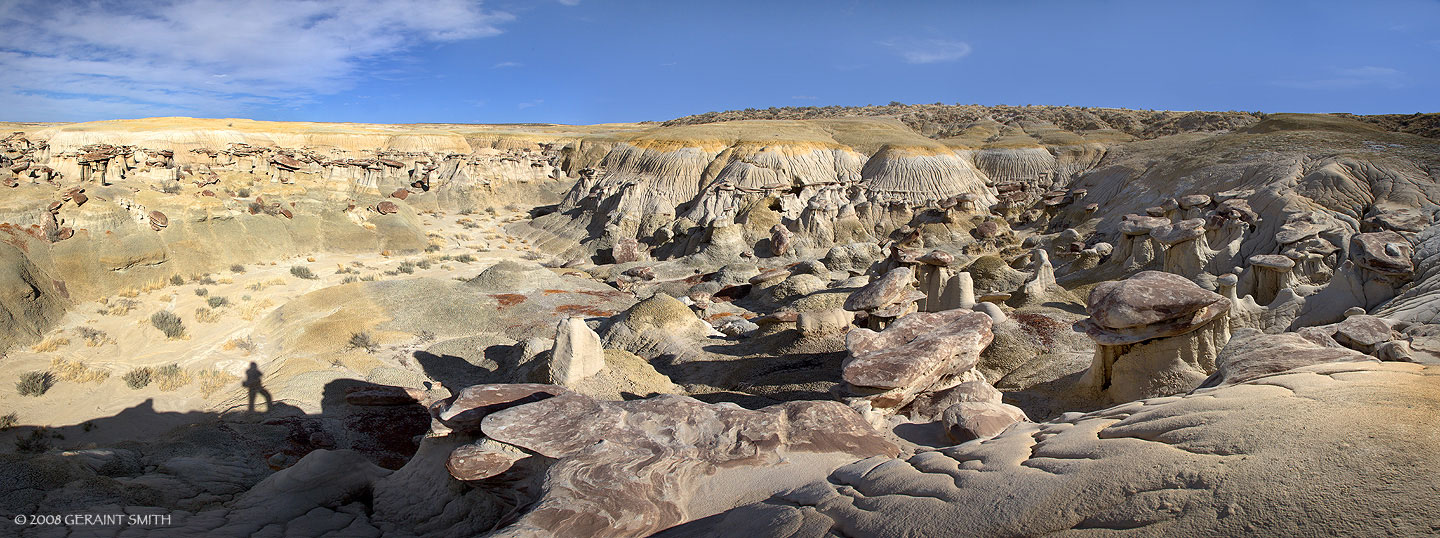 In "Ah shis lepah" a large wash and an area of "bisti" (hoodoo like formations) near Chaco Canyon