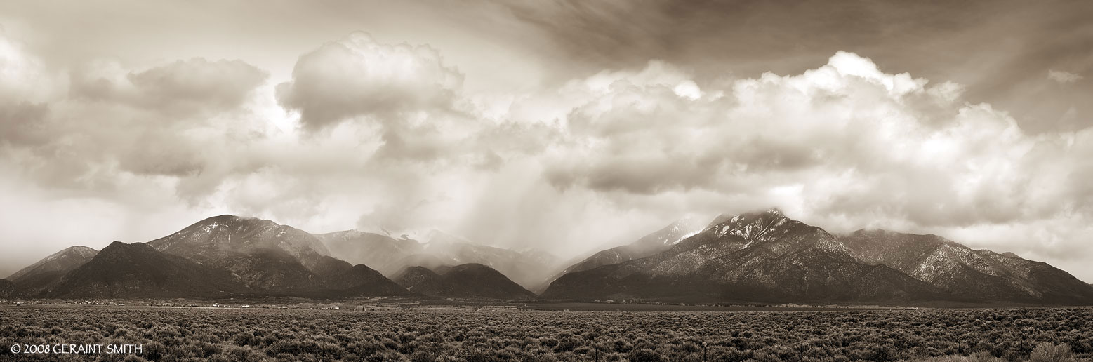 Spring snow in the Taos mountains