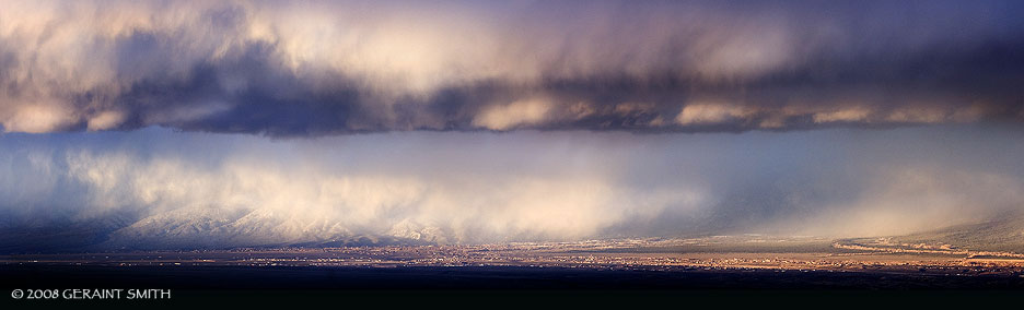 Taos Valley yesterday evening when the sun broke through the clouds 