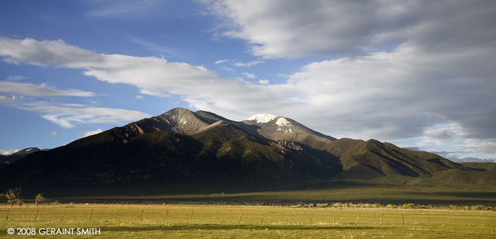 Driving by Taos Mountain (Pueblo Peak) yesterday evening