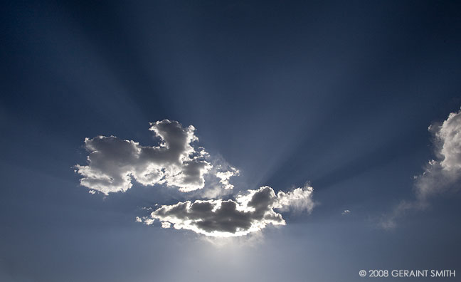 Cloud rays, taos, NM