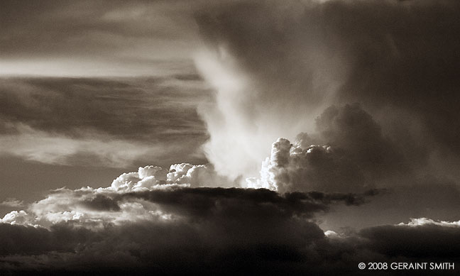 Late summer storm clouds put on a show each evening in Taos, NM