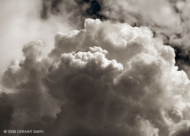 Yesterday's clouds, precursor to the afternoon monsoon rains in Taos