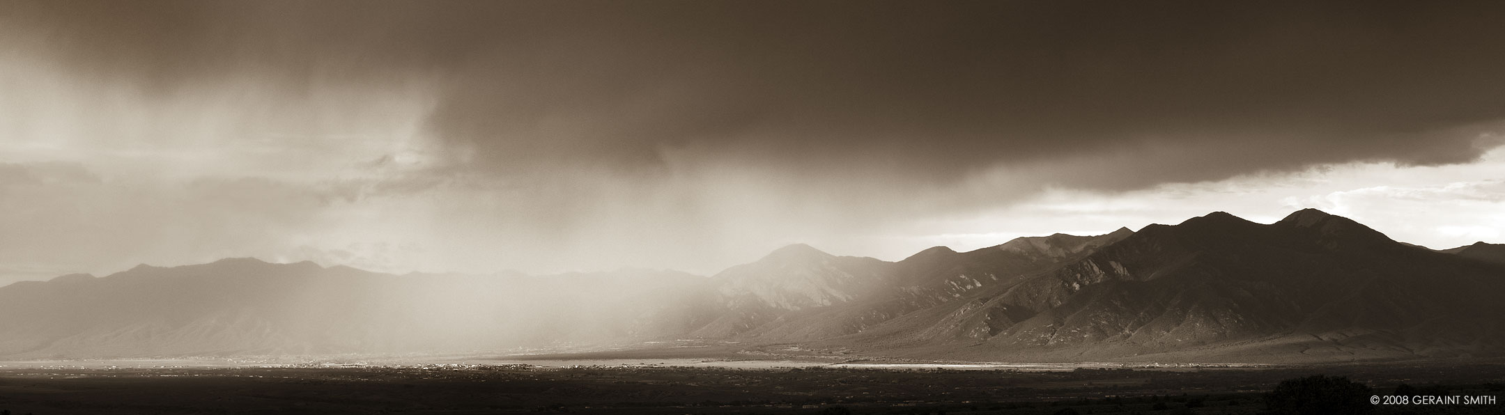 Taos Valley Rain yesterday evening in New Mexico