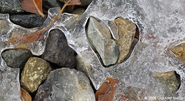 Rocks in the driveway ice