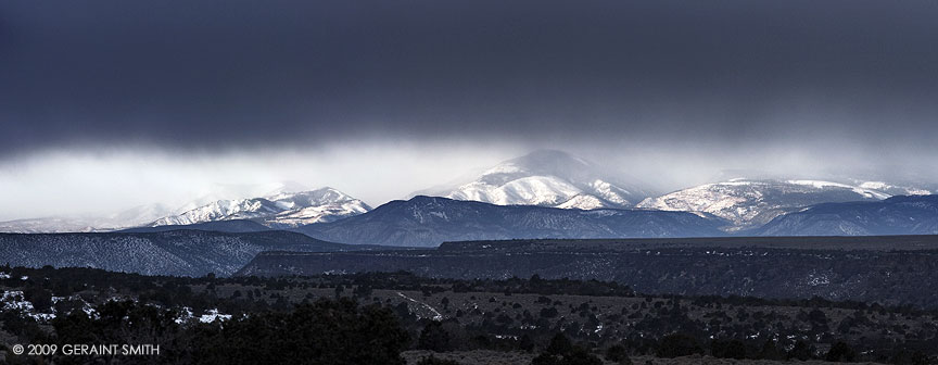 Across the plateau to the Jemez mountains, NM