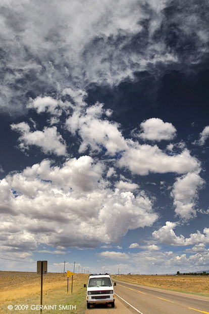 On the road near Santa Fe, NM